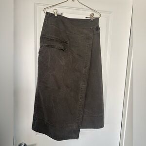A PIECE APART Olive Green wrap skirt - US 6